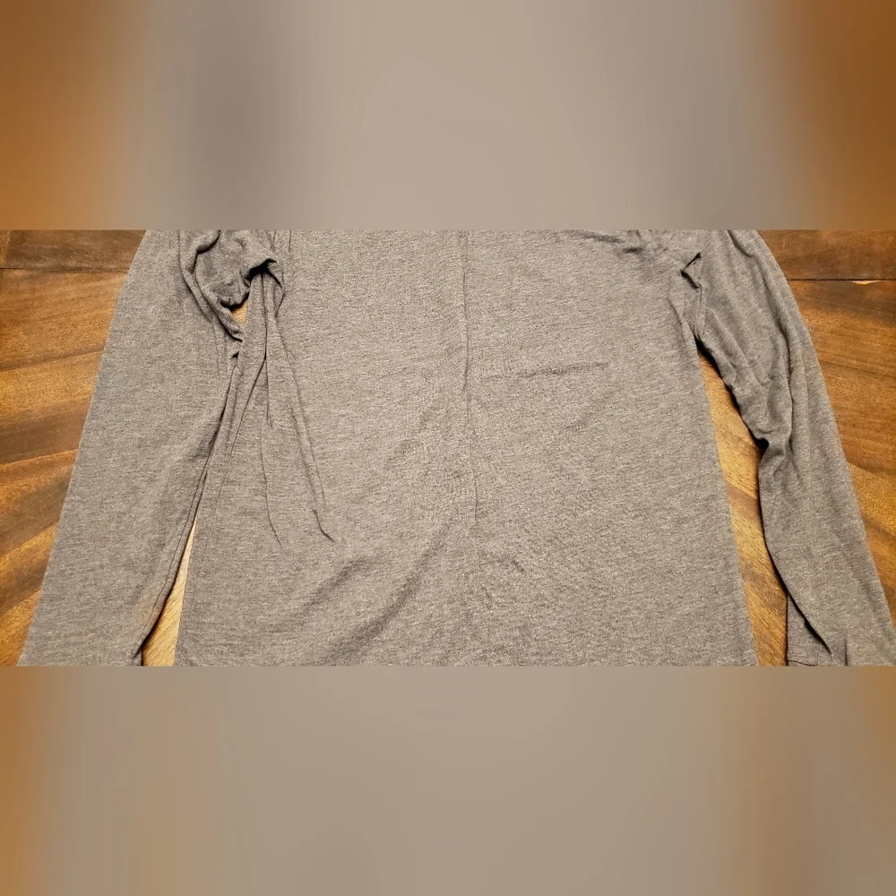 Adidas Amplifier Mens Gray Long Sleeve Shirt Size S